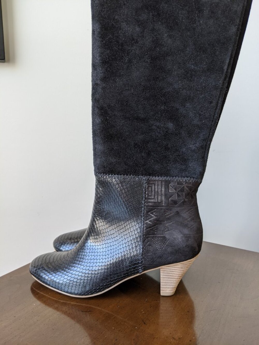 Twelfth Street by Cynthia Vincent Gigi Tall Boot 6.5 New in Box Leather Suede